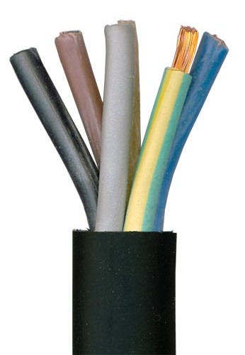 6mm x 5 Core H07RNF Cable Per Metre